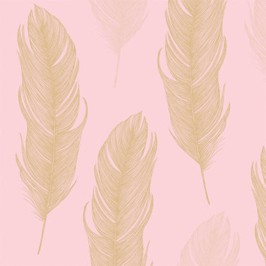 Elegant Feather rosé 33x33 cm