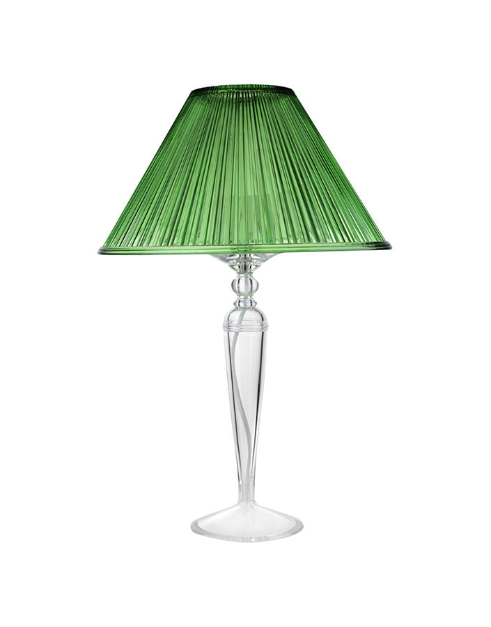 Green Pleated Table Lamp