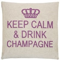 Keep Calm & Drink Champagne - Beige & Purple