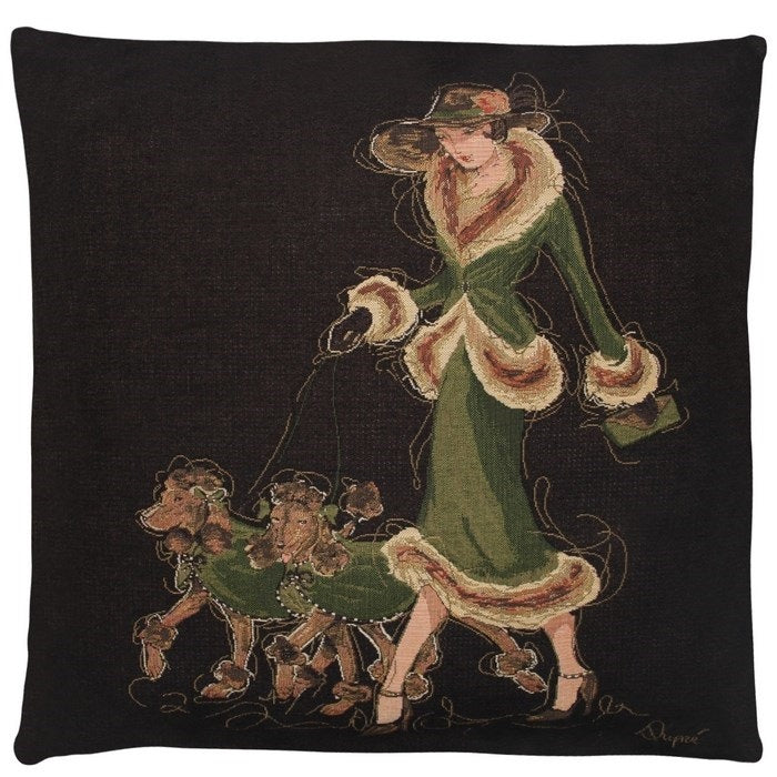 Lady Dogs cushion Green