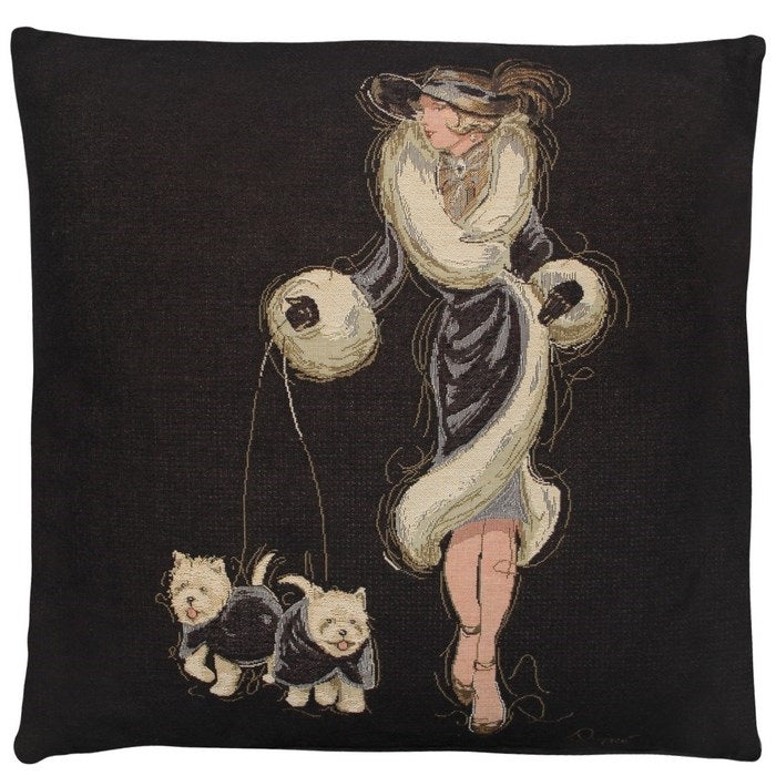 Lady Dogs cushion White