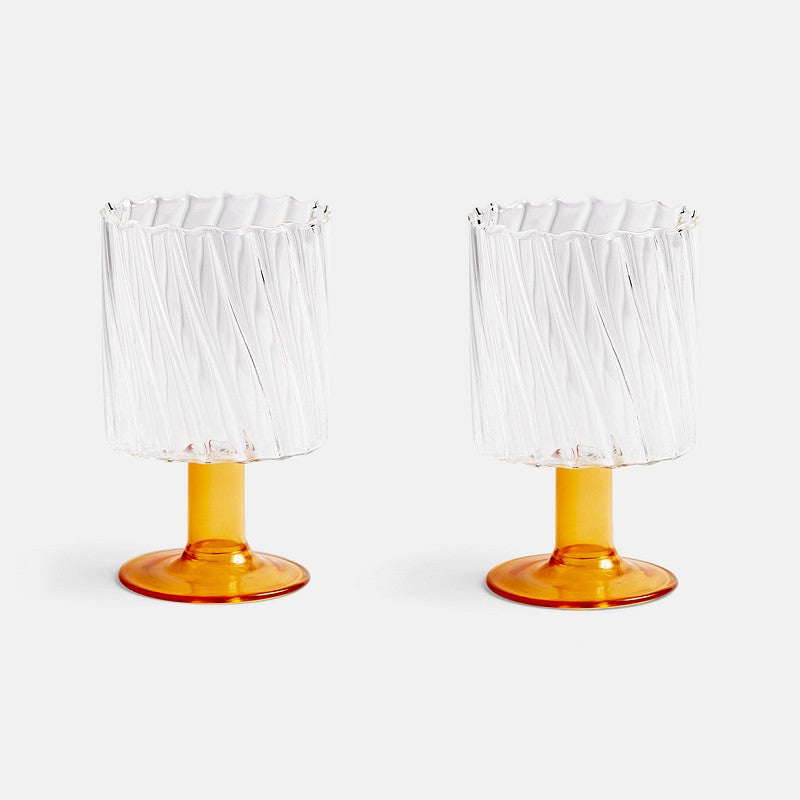 Orange Twirl Glass